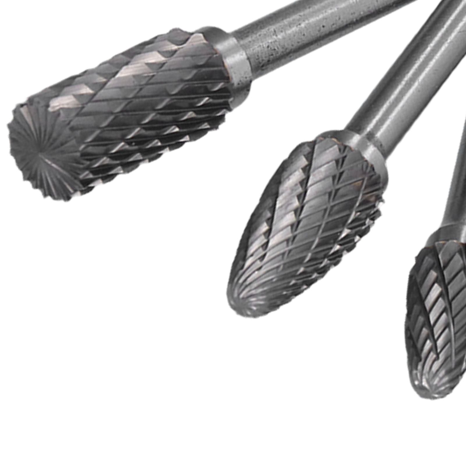 8pcs Tungsten Carbide Burr Bits Dia 6mm Rotary File Set for Wood Carving Metal Working V1294-YM0523-3111210398411