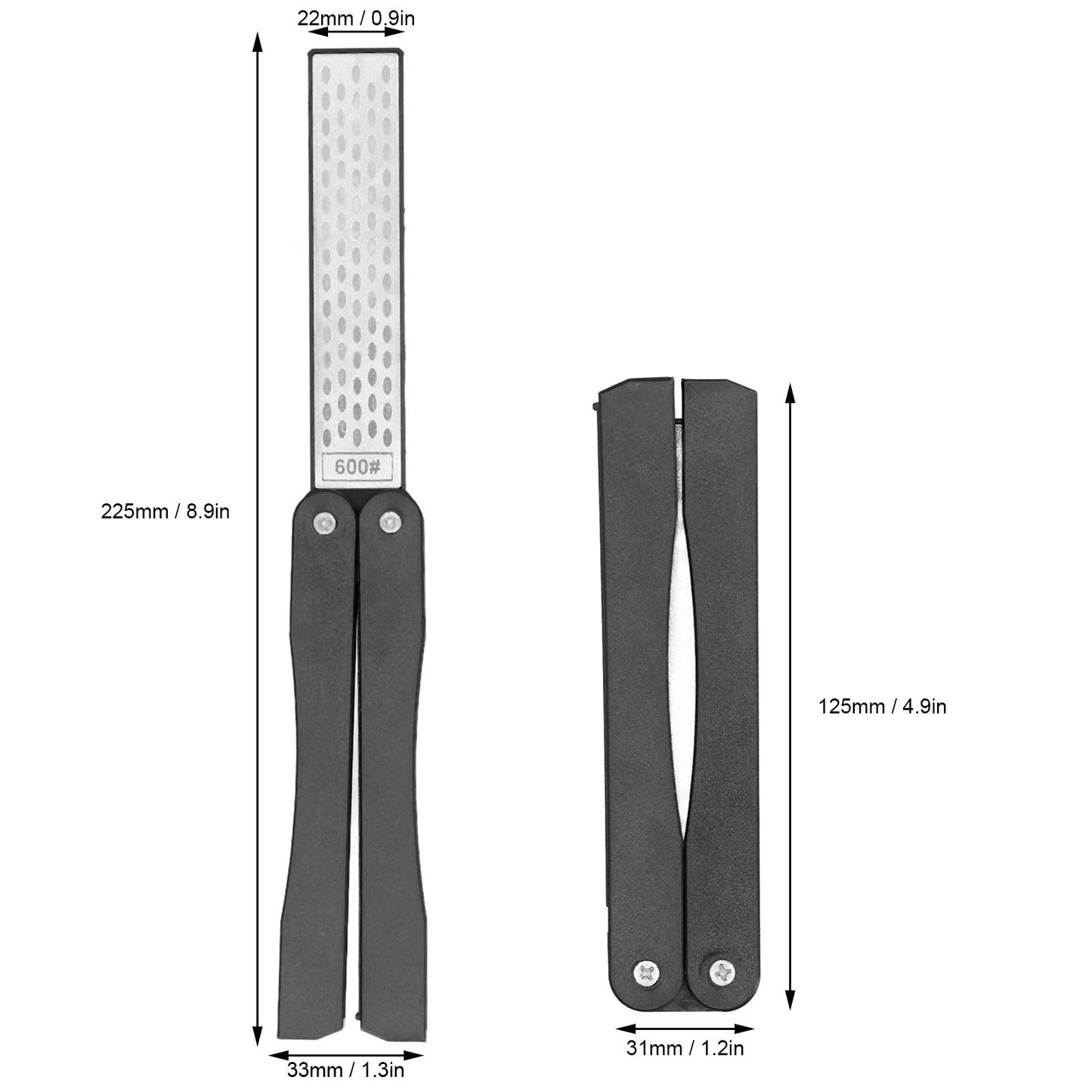 Knife Sharpener Double Sides Fan Shape Folding Mini Portable Whetstone for Outdoor Garden Farm Tools V1294-YM0523-3111210399111