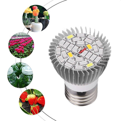 LED Grow Light Bulb Full Spectrum 28 LED E27 Socket Plant Light Bulb for Indoor Plants V1294-YM0523-3111210399811