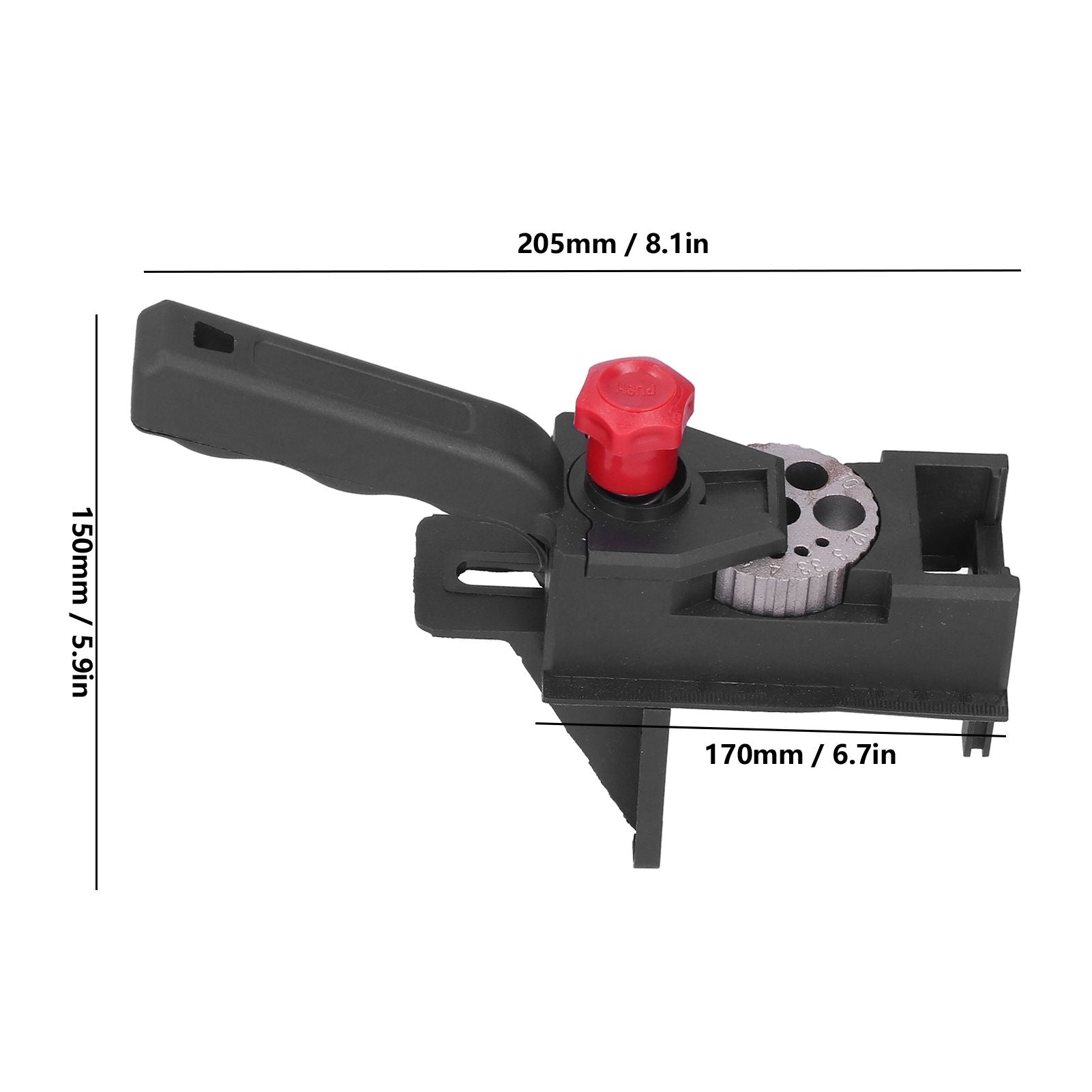 Handheld Dowel Jig Multifunction Flexible Adjustable Lightweight Portable Punch Locator V1294-YM0523-3111210400611