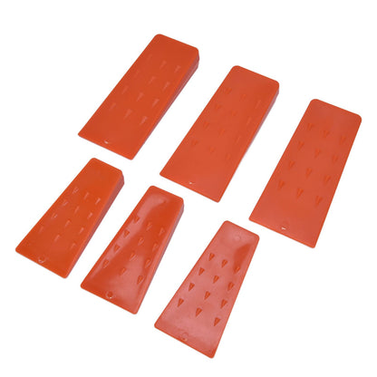 6pcs Chainsaw Wedges Increasing Friction Red Durable Plastic Tree Cutting Supplies for Woodworking V1294-YM0523-3111210402511
