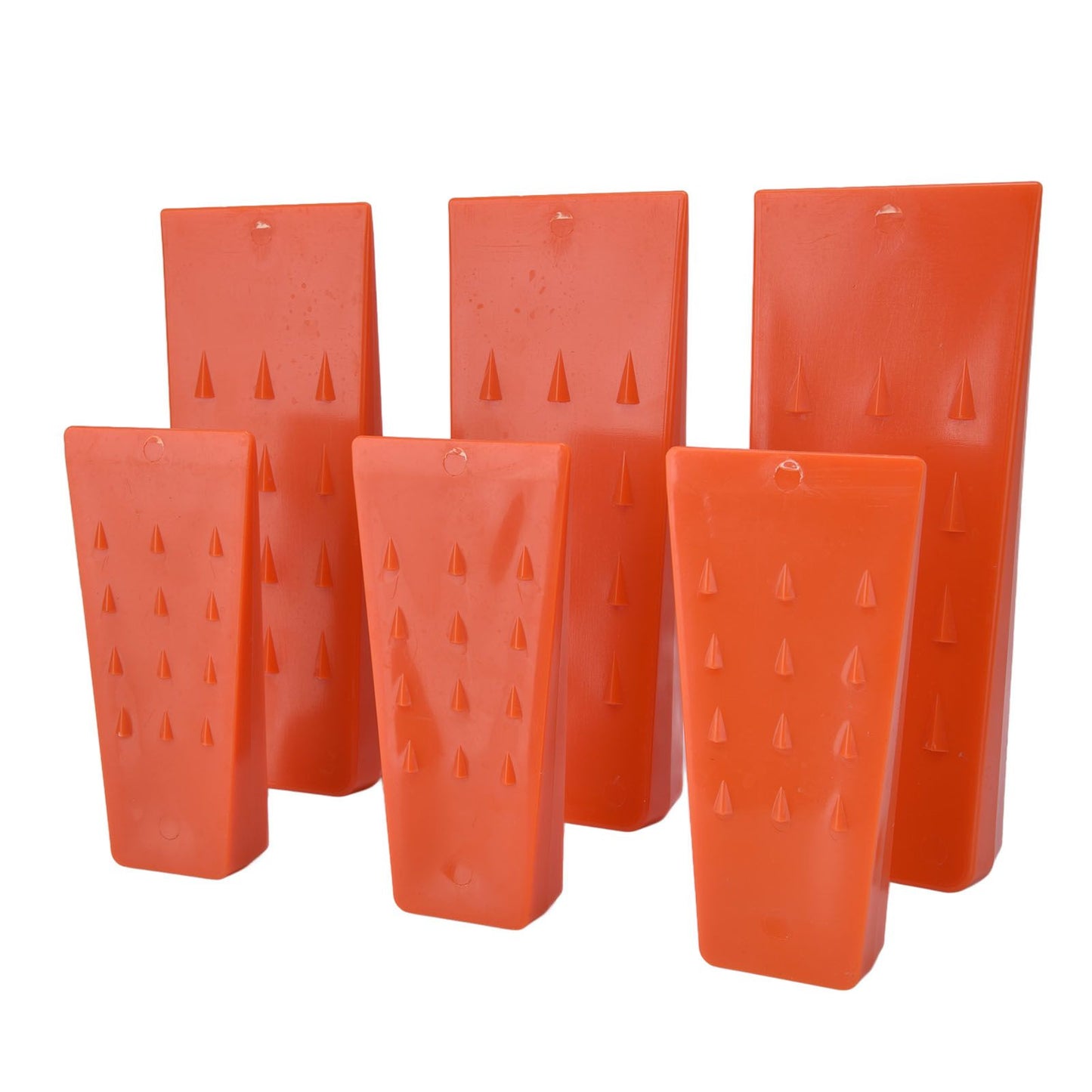 6pcs Chainsaw Wedges Increasing Friction Red Durable Plastic Tree Cutting Supplies for Woodworking V1294-YM0523-3111210402511