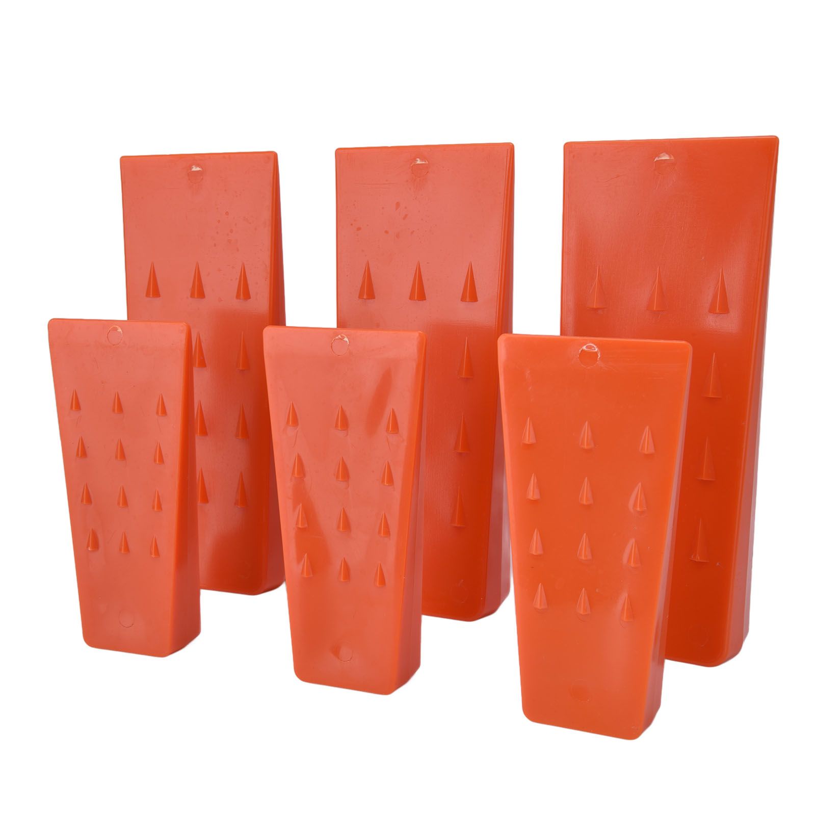 6pcs Chainsaw Wedges Increasing Friction Red Durable Plastic Tree Cutting Supplies for Woodworking V1294-YM0523-3111210402511