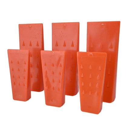 6pcs Chainsaw Wedges Increasing Friction Red Durable Plastic Tree Cutting Supplies for Woodworking V1294-YM0523-3111210402511