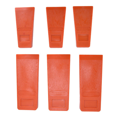 6pcs Chainsaw Wedges Increasing Friction Red Durable Plastic Tree Cutting Supplies for Woodworking V1294-YM0523-3111210402511