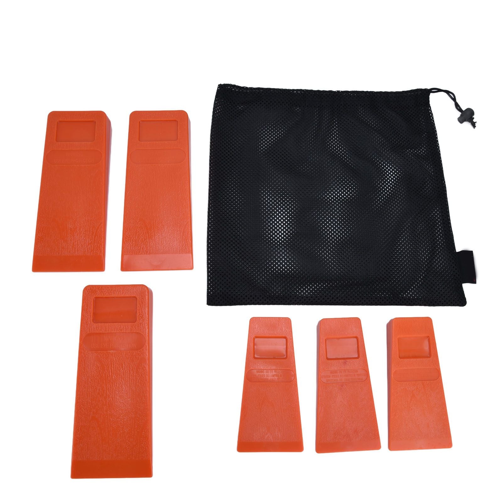 6pcs Chainsaw Wedges Increasing Friction Red Durable Plastic Tree Cutting Supplies for Woodworking V1294-YM0523-3111210402511
