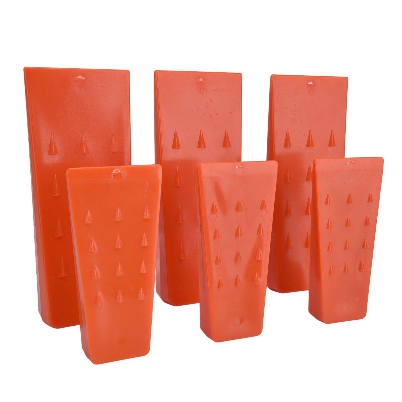6pcs Chainsaw Wedges Increasing Friction Red Durable Plastic Tree Cutting Supplies for Woodworking V1294-YM0523-3111210402511