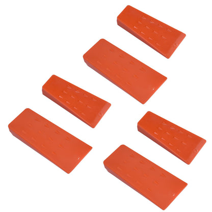 6pcs Chainsaw Wedges Increasing Friction Red Durable Plastic Tree Cutting Supplies for Woodworking V1294-YM0523-3111210402511