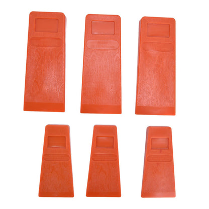 6pcs Chainsaw Wedges Increasing Friction Red Durable Plastic Tree Cutting Supplies for Woodworking V1294-YM0523-3111210402511