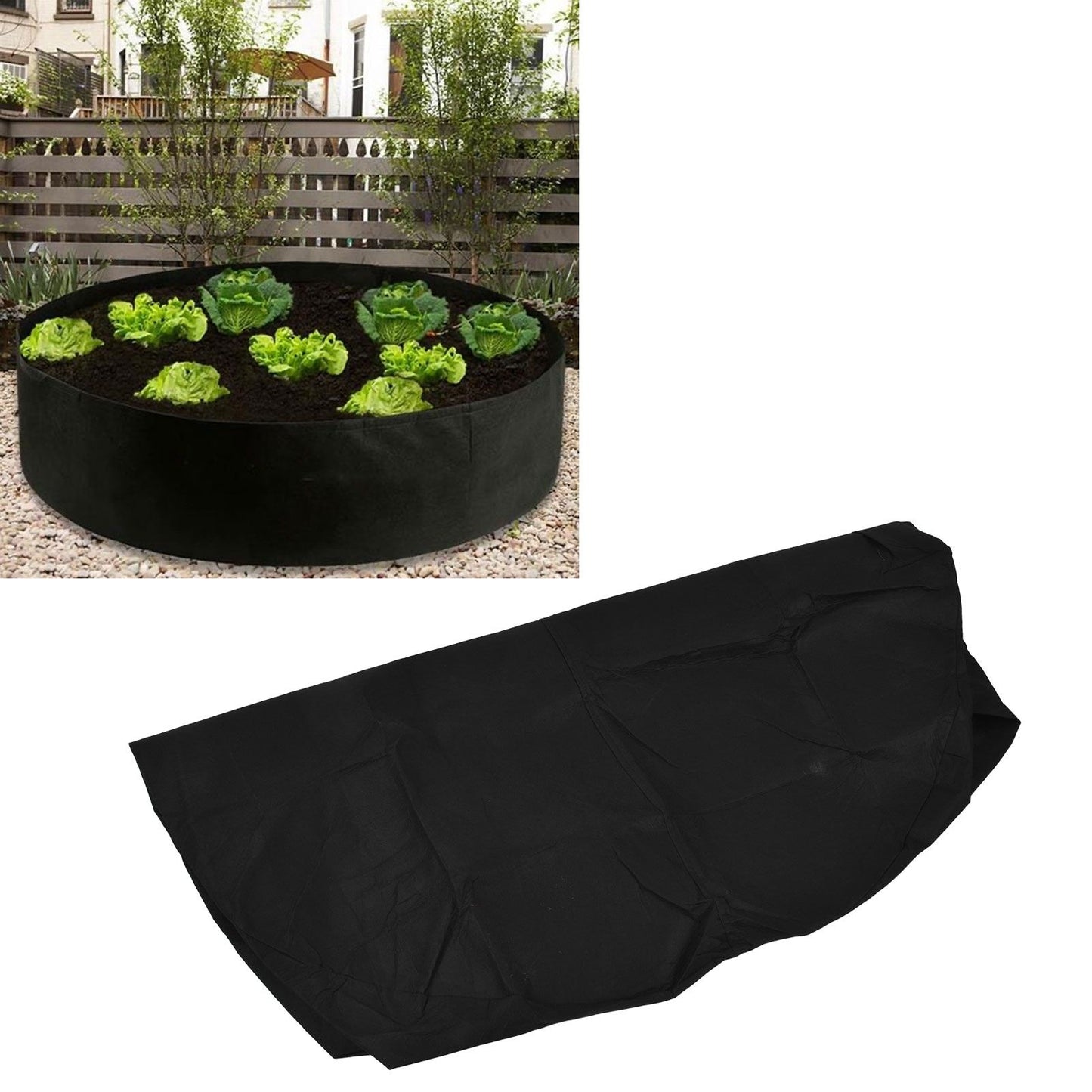 100 Gallon Round Planter Grow Bag Breathable Planting Container for Flowers Vegetables Fruits V1294-YM0523-3111210402611