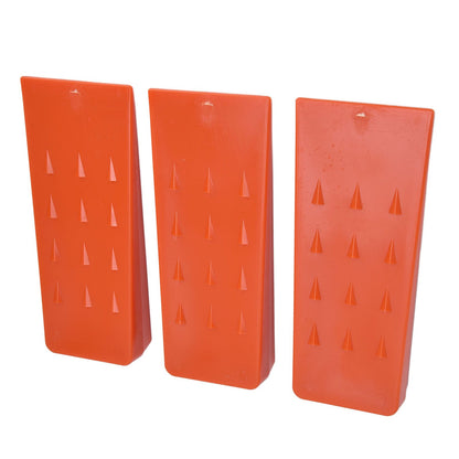 3pcs 8in Felling Wedges Spiked Plastic Safe Logging Tools for Chainsaws Tree Cutting V1294-YM0523-3111210402711
