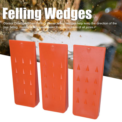 3pcs 8in Felling Wedges Spiked Plastic Safe Logging Tools for Chainsaws Tree Cutting V1294-YM0523-3111210402711