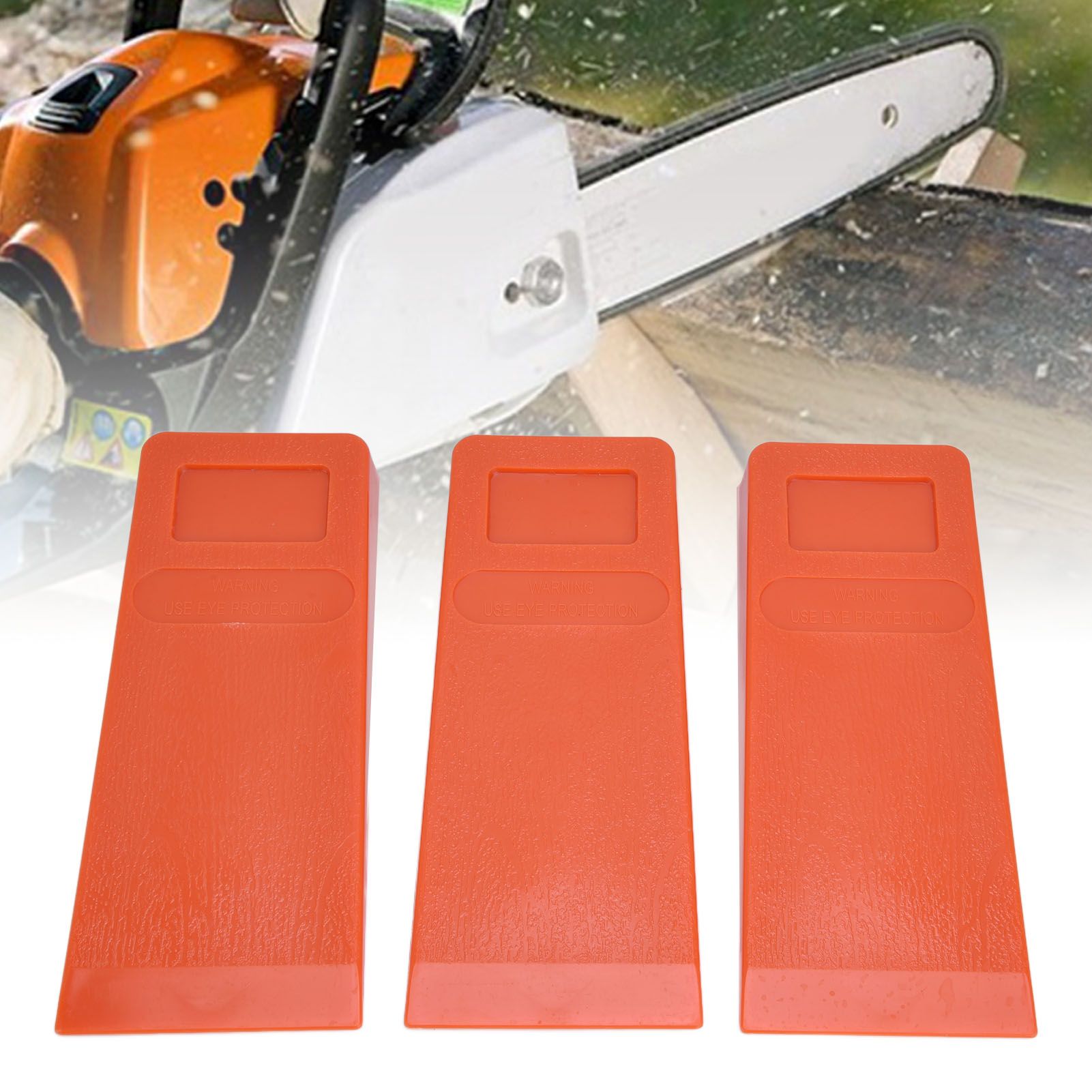 3pcs 8in Felling Wedges Spiked Plastic Safe Logging Tools for Chainsaws Tree Cutting V1294-YM0523-3111210402711