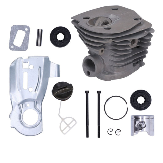 44mm Cylinder Piston Oil Seal Top End Rebuild Kit 503869971 Replacement for Husqvarna 340 345 350 Chain Saw V1294-YM0523-3111210403311