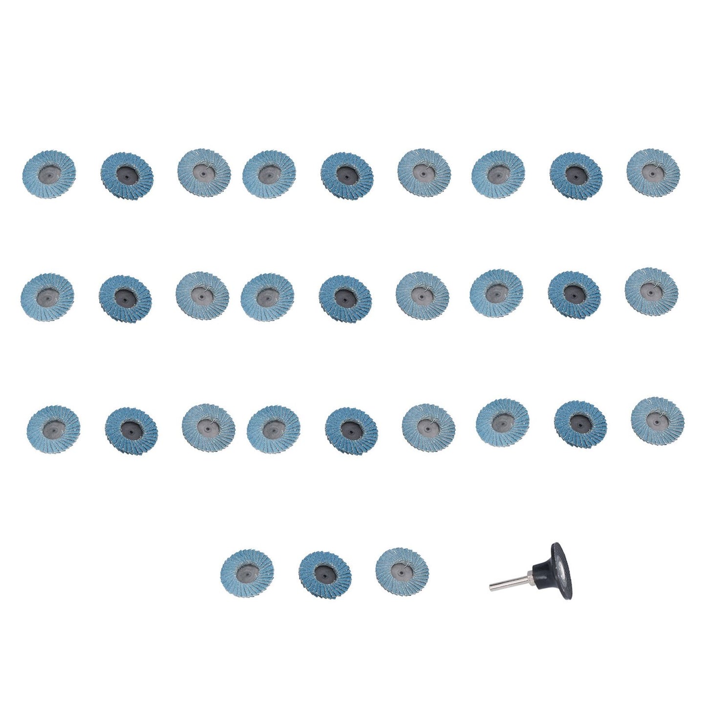 31PCS 2in/5cm Flat Flap Disc 40/60/80 Grits Blue Zirconia Alumina for Grinding Blending Sanding V1294-YM0523-3111210403811