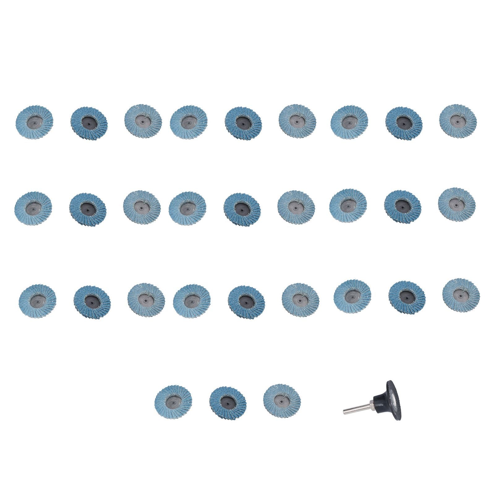 31PCS 2in/5cm Flat Flap Disc 40/60/80 Grits Blue Zirconia Alumina for Grinding Blending Sanding V1294-YM0523-3111210403811