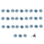 31PCS 2in/5cm Flat Flap Disc 40/60/80 Grits Blue Zirconia Alumina for Grinding Blending Sanding V1294-YM0523-3111210403811