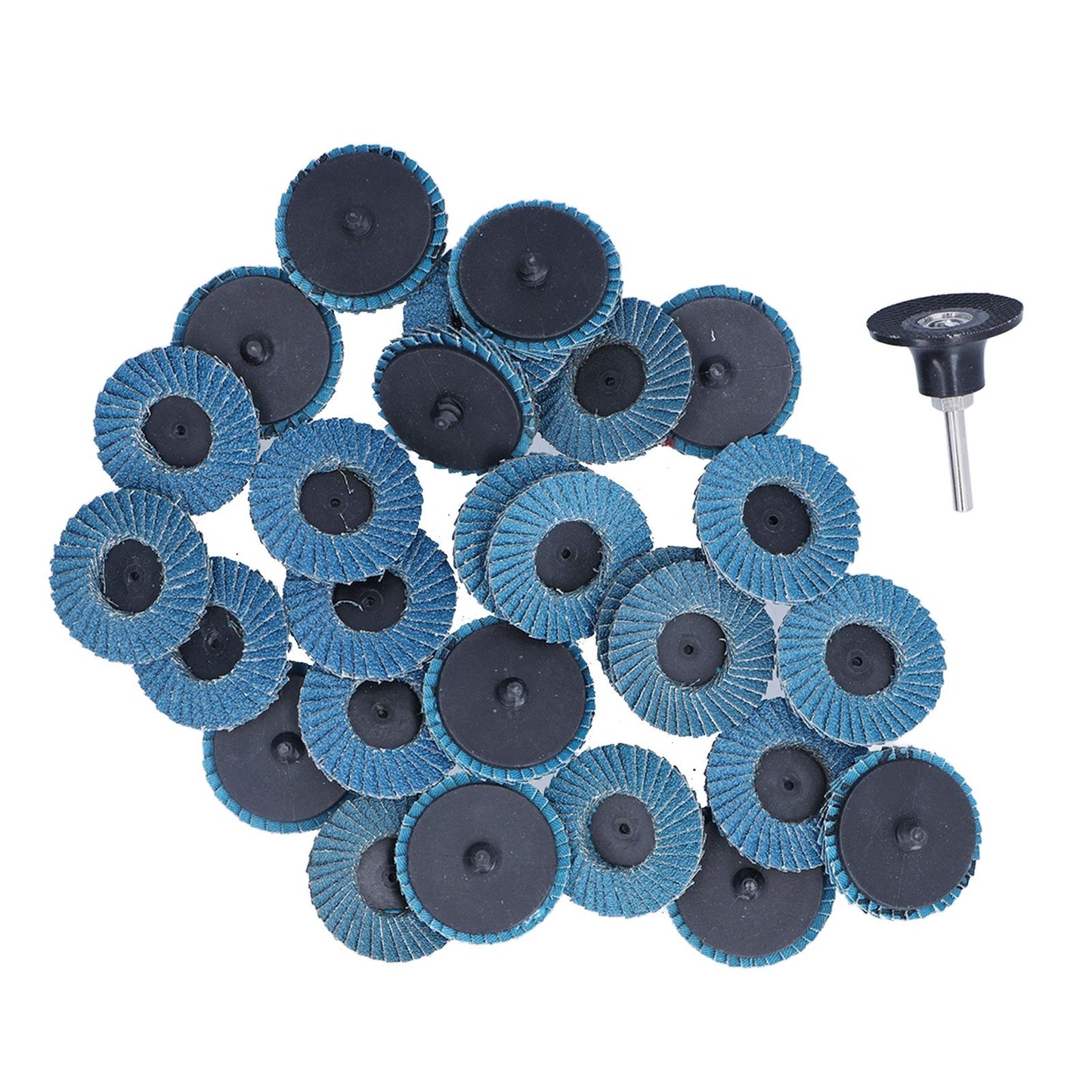 31PCS 2in/5cm Flat Flap Disc 40/60/80 Grits Blue Zirconia Alumina for Grinding Blending Sanding V1294-YM0523-3111210403811