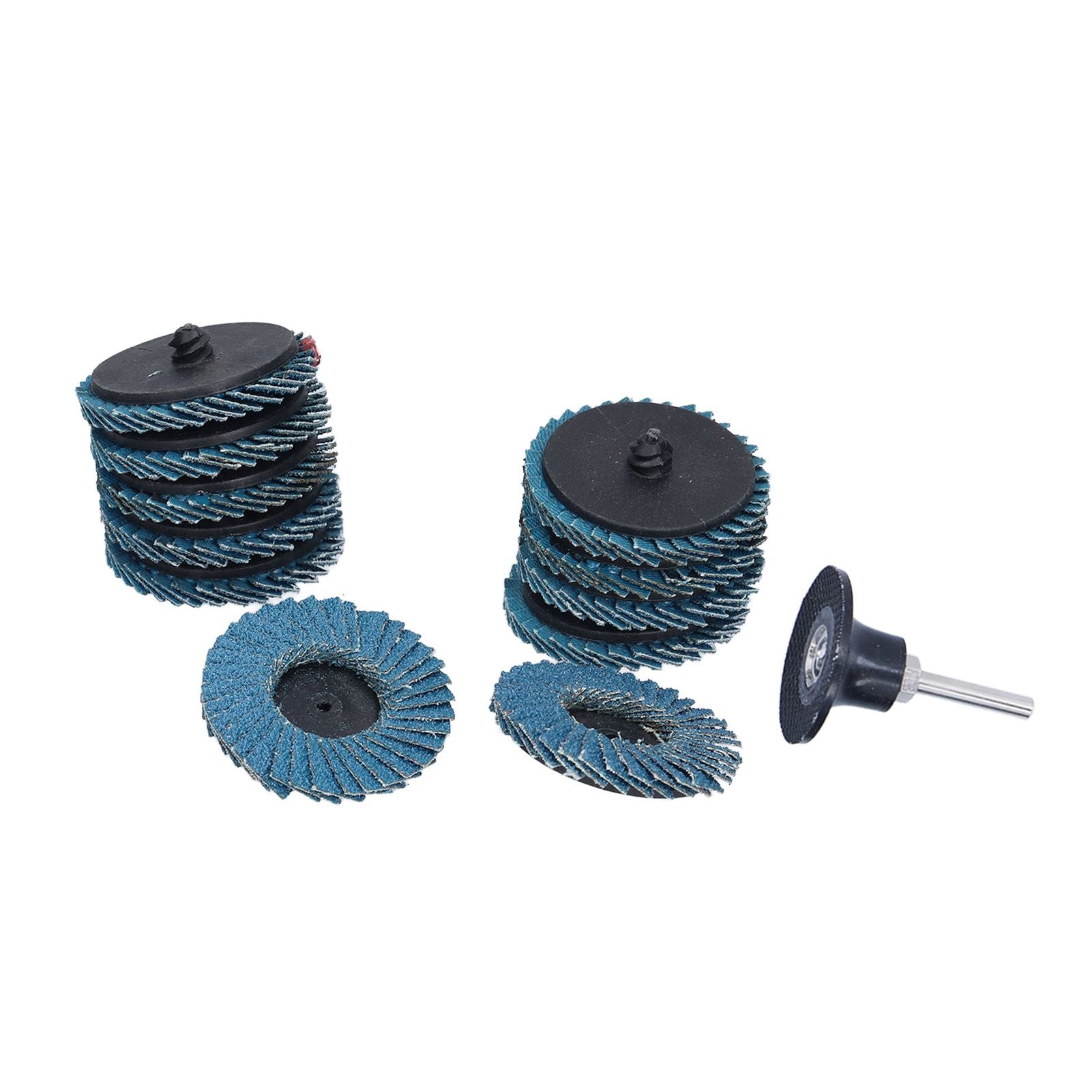 31PCS 2in/5cm Flat Flap Disc 40/60/80 Grits Blue Zirconia Alumina for Grinding Blending Sanding V1294-YM0523-3111210403811