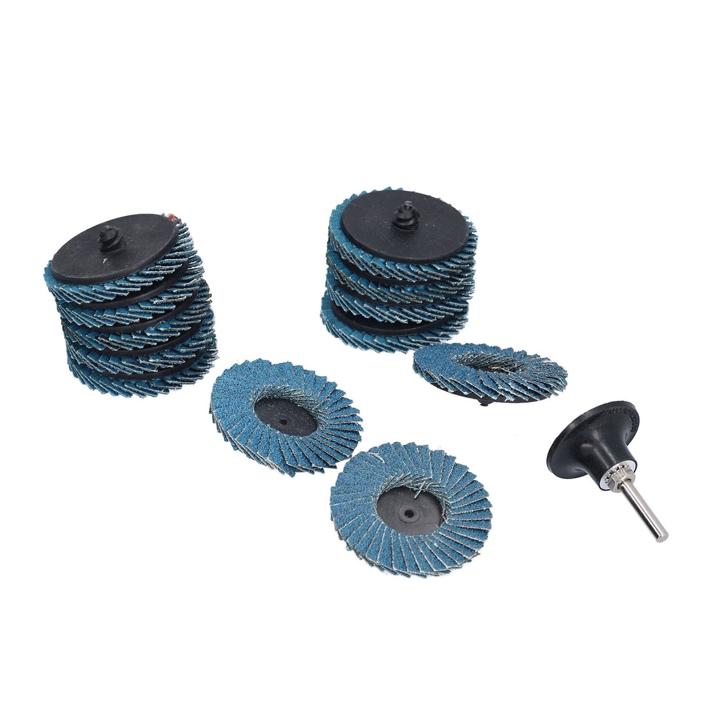 31PCS 2in/5cm Flat Flap Disc 40/60/80 Grits Blue Zirconia Alumina for Grinding Blending Sanding V1294-YM0523-3111210403811