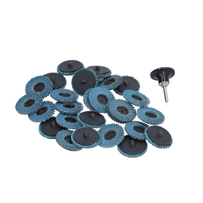 31PCS 2in/5cm Flat Flap Disc 40/60/80 Grits Blue Zirconia Alumina for Grinding Blending Sanding V1294-YM0523-3111210403811
