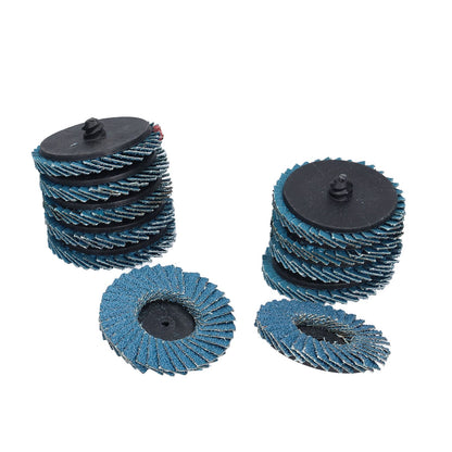 31PCS 2in/5cm Flat Flap Disc 40/60/80 Grits Blue Zirconia Alumina for Grinding Blending Sanding V1294-YM0523-3111210403811