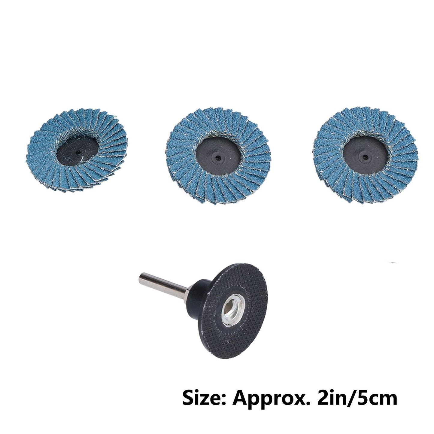 31PCS 2in/5cm Flat Flap Disc 40/60/80 Grits Blue Zirconia Alumina for Grinding Blending Sanding V1294-YM0523-3111210403811