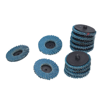 31PCS 2in/5cm Flat Flap Disc 40/60/80 Grits Blue Zirconia Alumina for Grinding Blending Sanding V1294-YM0523-3111210403811