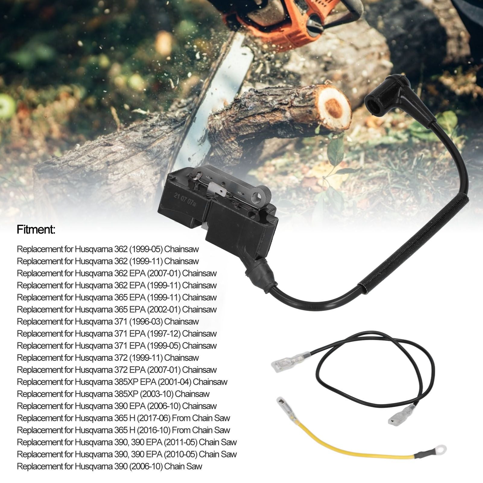 Ignition Coil Module 544047101 Replacement for Husqvarna 362 365 371 372 372xp 385xp Chainsaw V1294-YM0523-3111210403911