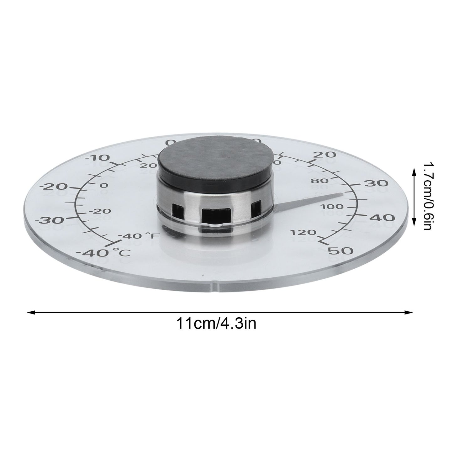 Outdoor Thermometer Adhesive Transparent Waterproof Door Window Temperature Meter for Farm Home V1294-YM0523-3111210404611
