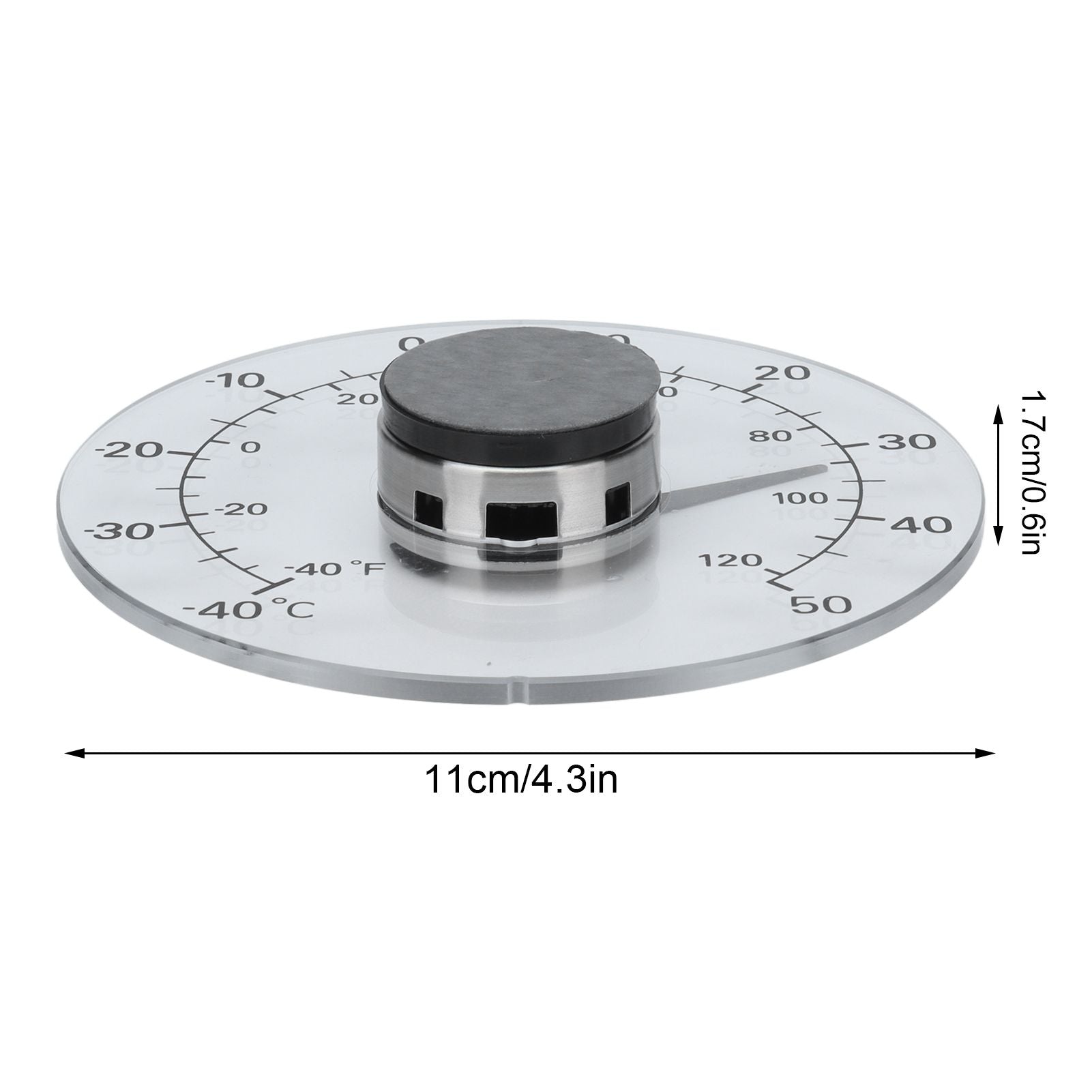 Outdoor Thermometer Adhesive Transparent Waterproof Door Window Temperature Meter for Farm Home V1294-YM0523-3111210404611
