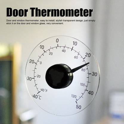 Outdoor Thermometer Adhesive Transparent Waterproof Door Window Temperature Meter for Farm Home V1294-YM0523-3111210404611