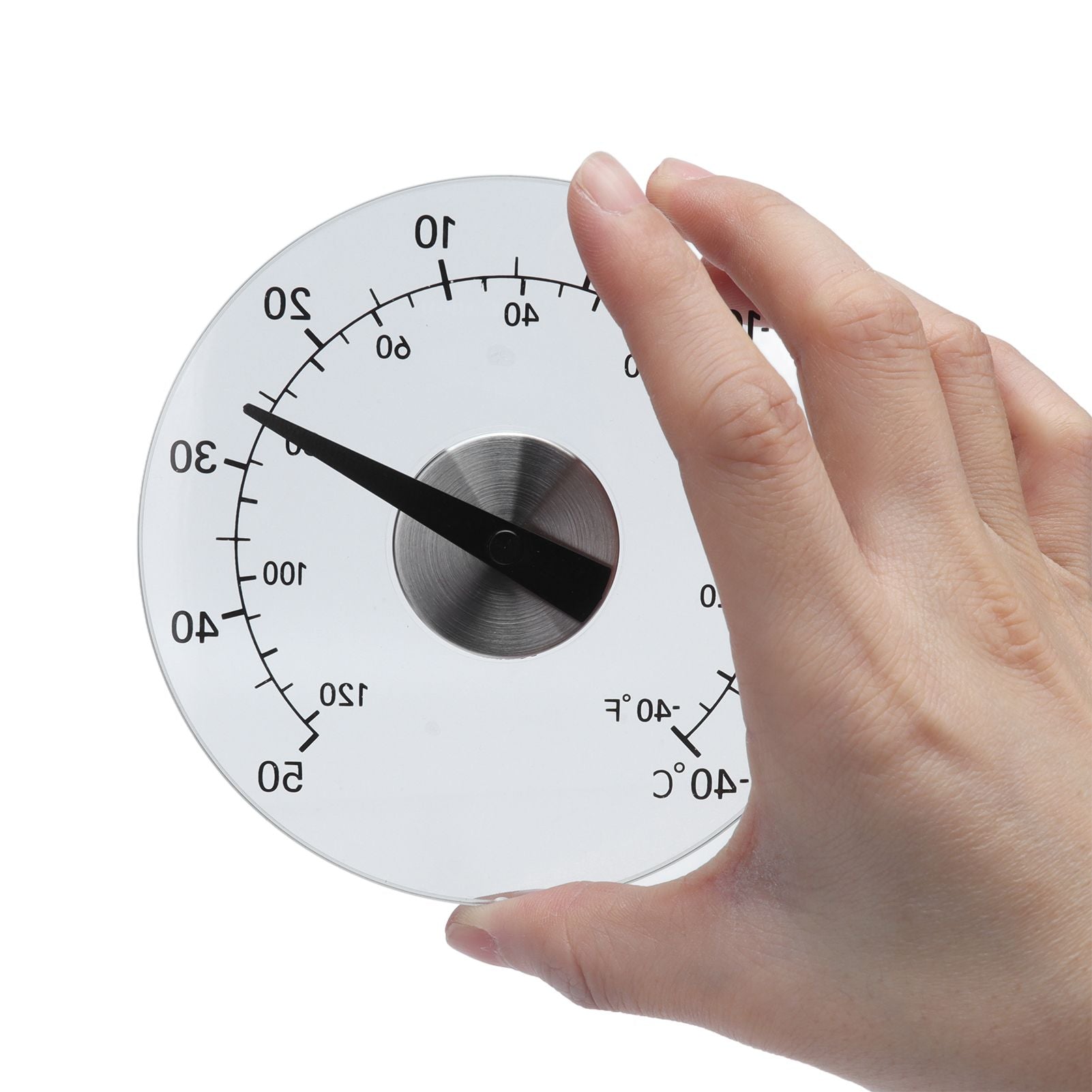 Outdoor Thermometer Adhesive Transparent Waterproof Door Window Temperature Meter for Farm Home V1294-YM0523-3111210404611