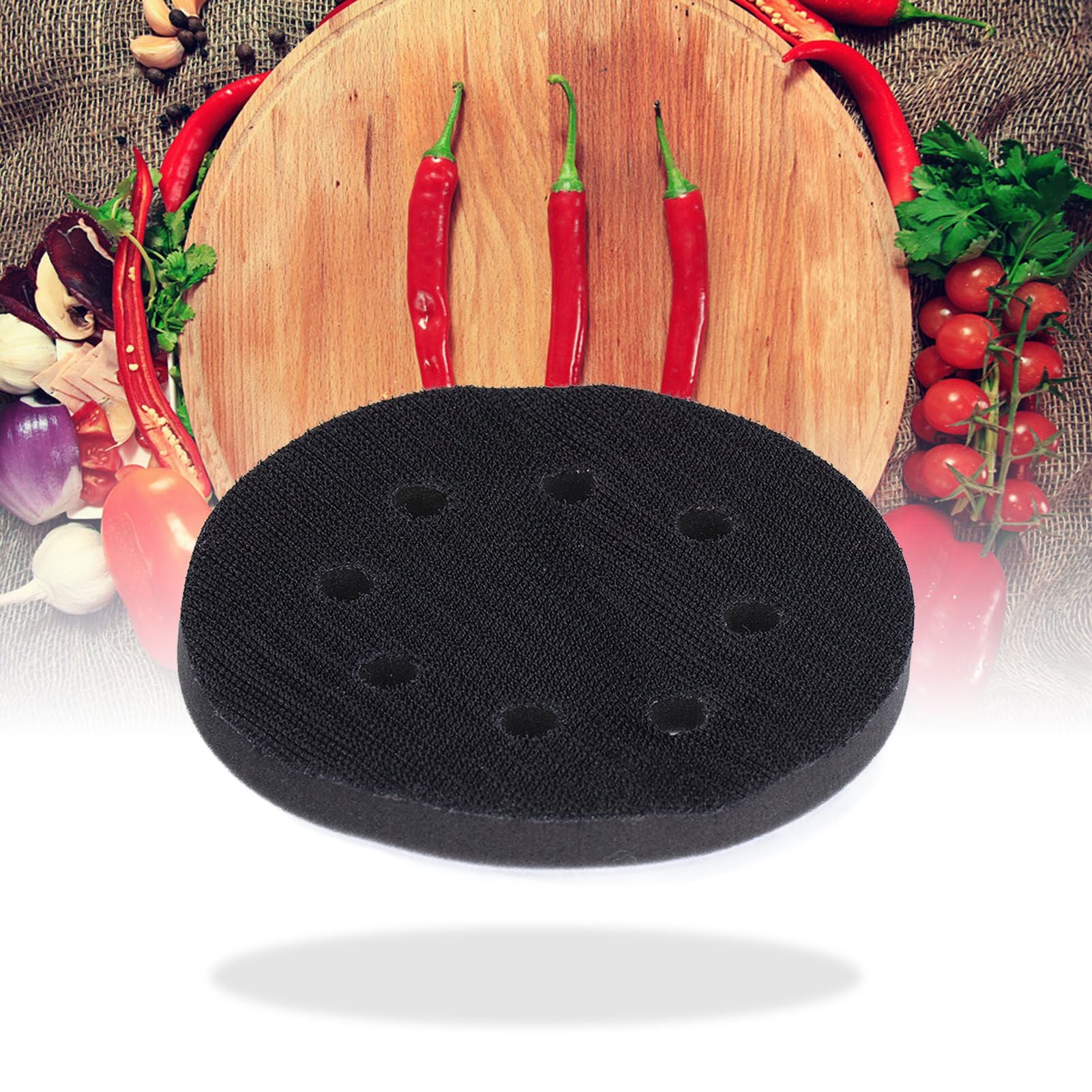 5 Inch 8 Holes Hook and Loop Soft Sponge Cushion Density Interface Pads for for Sanding Machine Tray V1294-YM0523-3111210404811