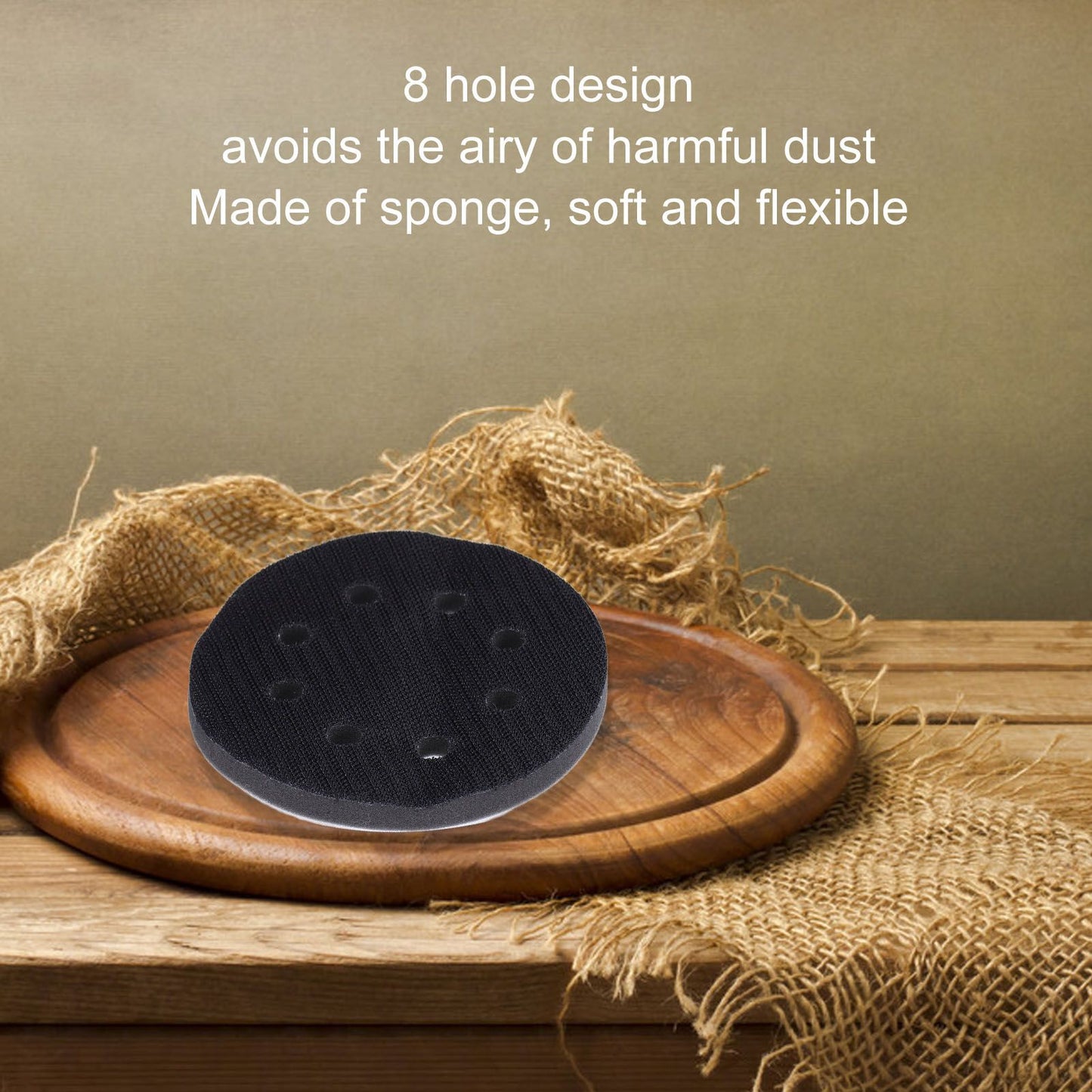 5 Inch 8 Holes Hook and Loop Soft Sponge Cushion Density Interface Pads for for Sanding Machine Tray V1294-YM0523-3111210404811