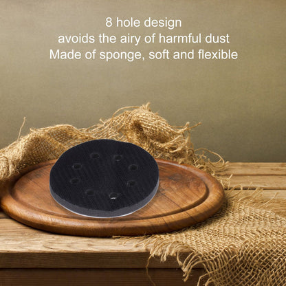 5 Inch 8 Holes Hook and Loop Soft Sponge Cushion Density Interface Pads for for Sanding Machine Tray V1294-YM0523-3111210404811