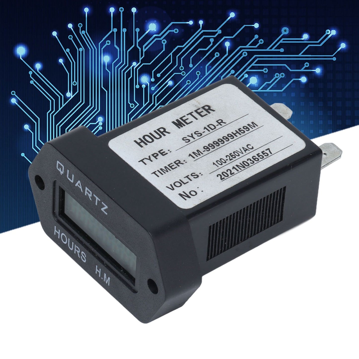Industrial Time Counter Stable High Accuracy Digital Display Timer With Rubber Ring for Generator Excavator V1294-YM0523-3111210405011