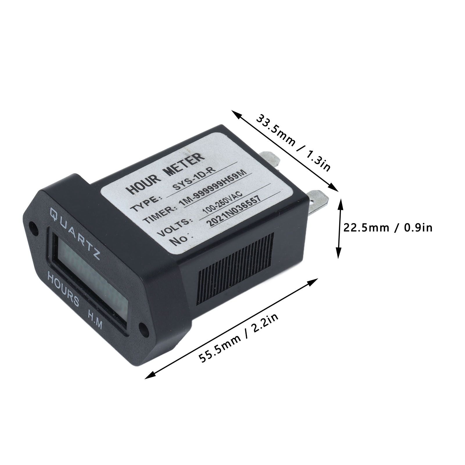 Industrial Time Counter Stable High Accuracy Digital Display Timer With Rubber Ring for Generator Excavator V1294-YM0523-3111210405011