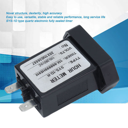Industrial Time Counter Stable High Accuracy Digital Display Timer With Rubber Ring for Generator Excavator V1294-YM0523-3111210405011