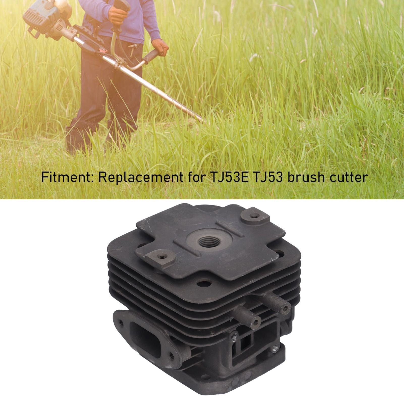 44mm Cylinder Piston Kit Wear Resistant Garden Brush Cutter Cylinder Piston Assembly for TJ53E TJ53 V1294-YM0523-3111210409111
