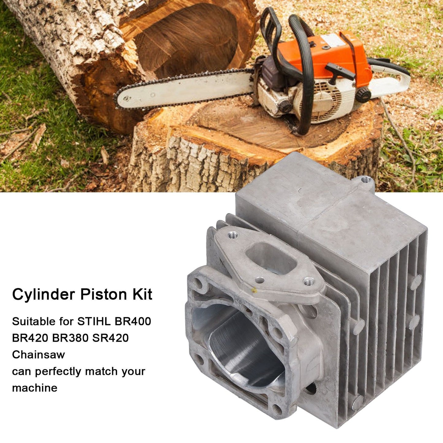 46MM Cylinder Piston Set for STIHL BR400 BR420 BR380 SR420 Chainsaw 4203 020 1201 V1294-YM0523-3111210410011