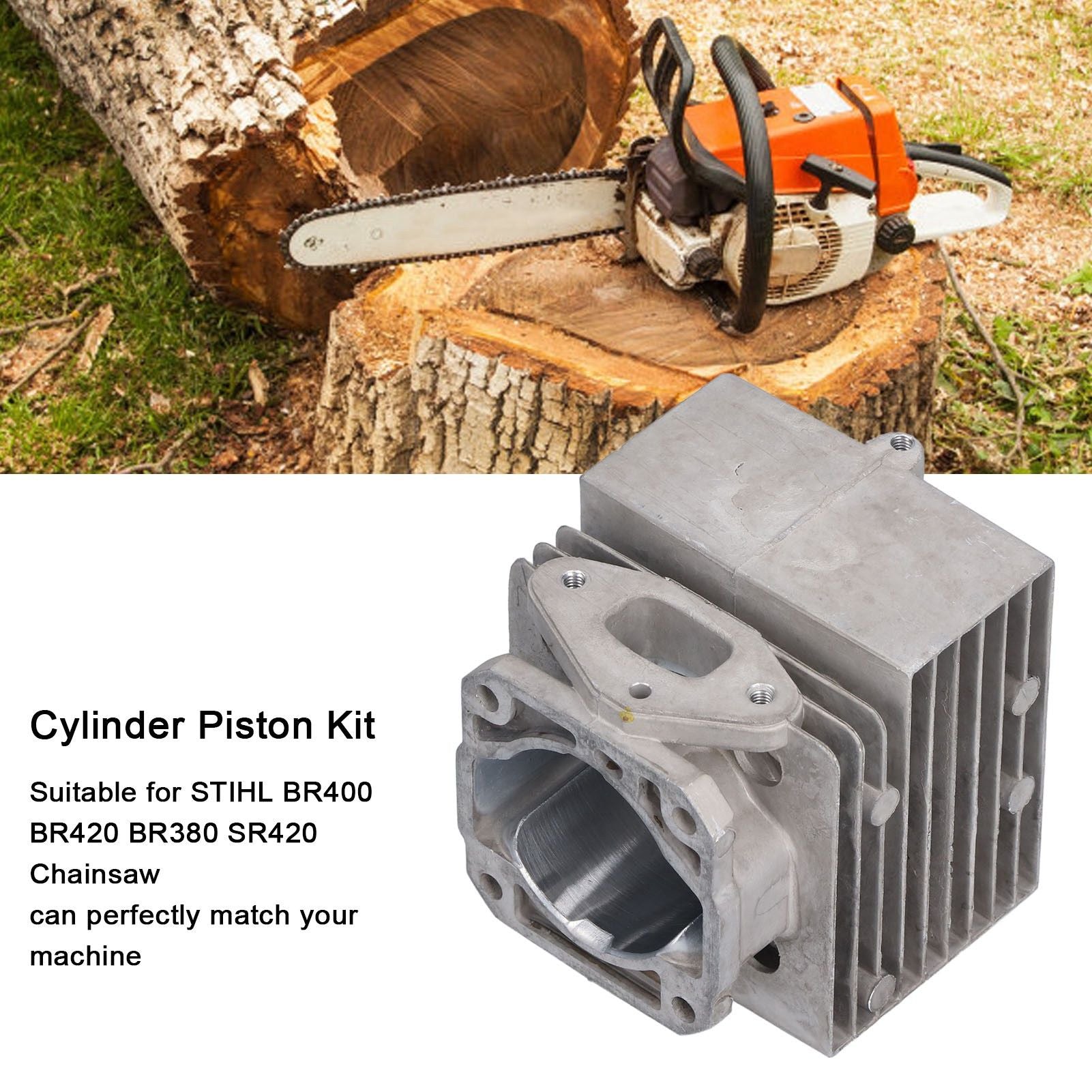 46MM Cylinder Piston Set for STIHL BR400 BR420 BR380 SR420 Chainsaw 4203 020 1201 V1294-YM0523-3111210410011
