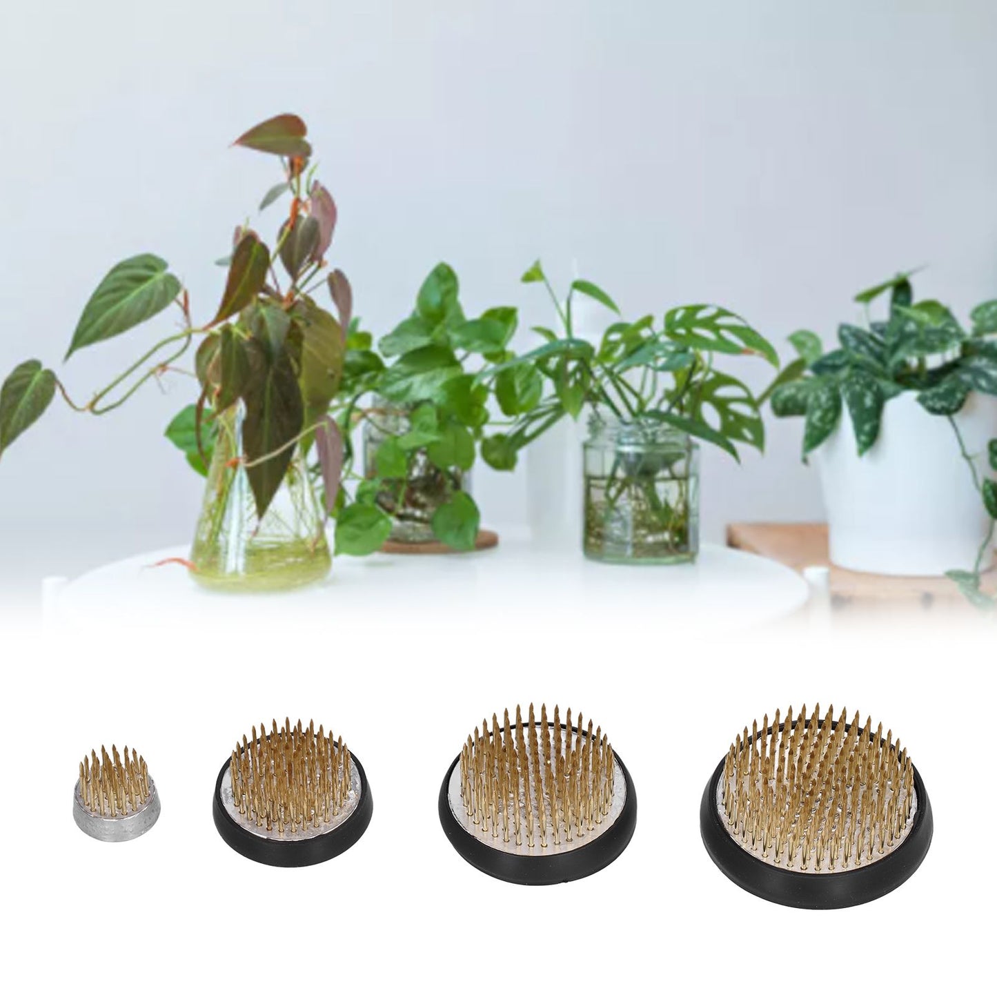 4Pcs Round Flower Arrangers 37/91/127/169 Needles Flower Holder Tool for Floral Arrangement V1294-YM0523-3111210410311