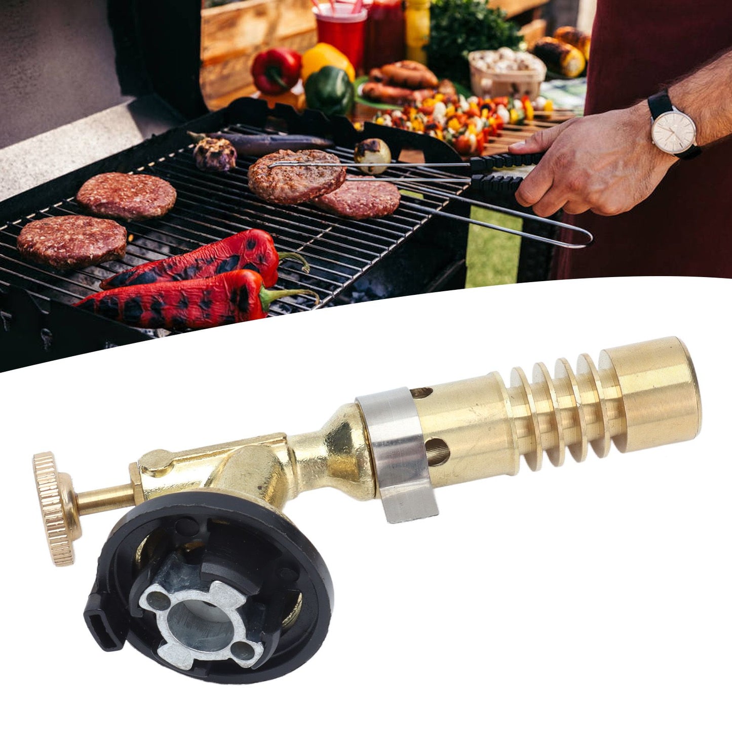 Copper Ignition Gun Gas Flame Torch High Temperature Cassette Gas Spray Gun for Welding Barbecue V1294-YM0523-3111210411011