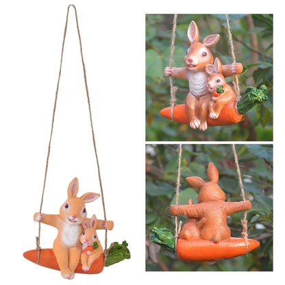 Gardening Pendant Rabbits Pattern Exquisitely Carved Romantic Feel Home Decoration V1294-YM0523-3111210411111