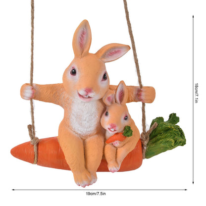 Gardening Pendant Rabbits Pattern Exquisitely Carved Romantic Feel Home Decoration V1294-YM0523-3111210411111