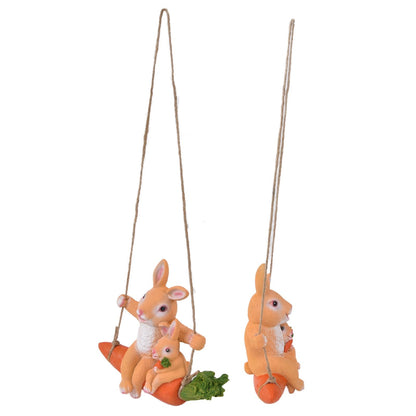 Gardening Pendant Rabbits Pattern Exquisitely Carved Romantic Feel Home Decoration V1294-YM0523-3111210411111