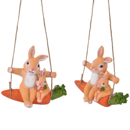Gardening Pendant Rabbits Pattern Exquisitely Carved Romantic Feel Home Decoration V1294-YM0523-3111210411111