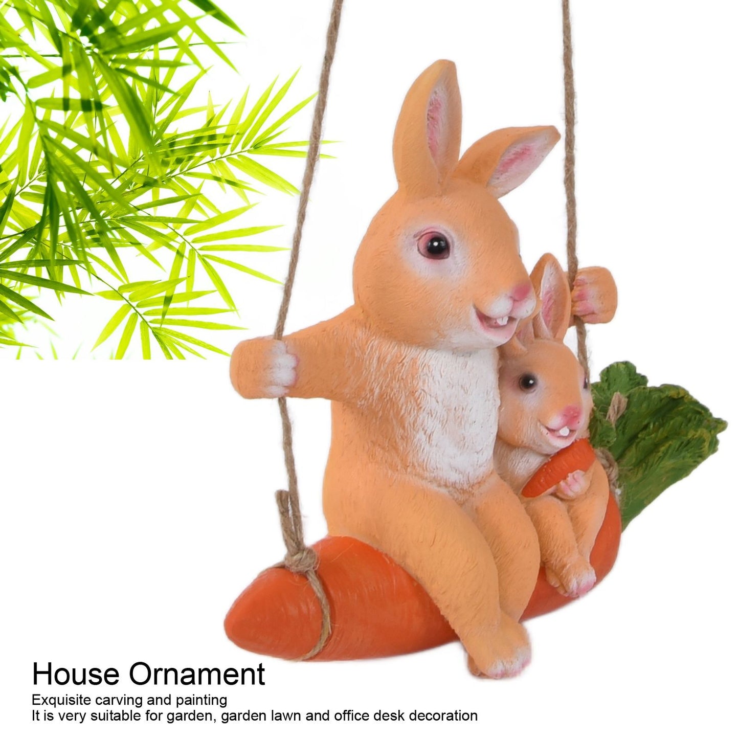 Gardening Pendant Rabbits Pattern Exquisitely Carved Romantic Feel Home Decoration V1294-YM0523-3111210411111