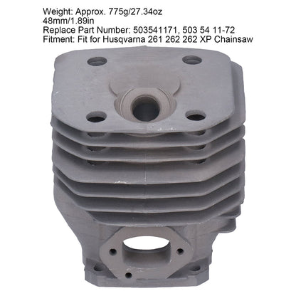 48mm Cylinder Piston Assembly Kit 503541171 Fit for Husqvarna 261 262 262 XP Chainsaw V1294-YM0523-3111210411311